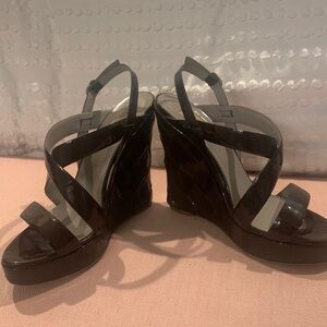 Valentino wedge sandals, 38.5–will fit 38